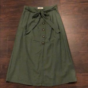 Midi Button Up Skirt